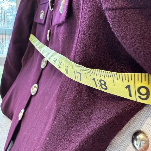 Vintage 90s Kasper 12P Wool Womens Business Mini Skirt Suit - Classic Power Look - Picture 4 of 11